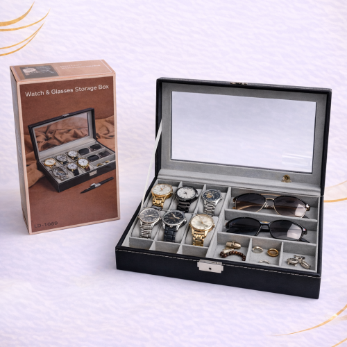 CAJA PARA ALMACENAMIENTO DE RELOJES Y GAFAS