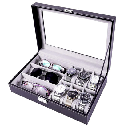 CAJA PARA ALMACENAMIENTO DE RELOJES Y GAFAS
