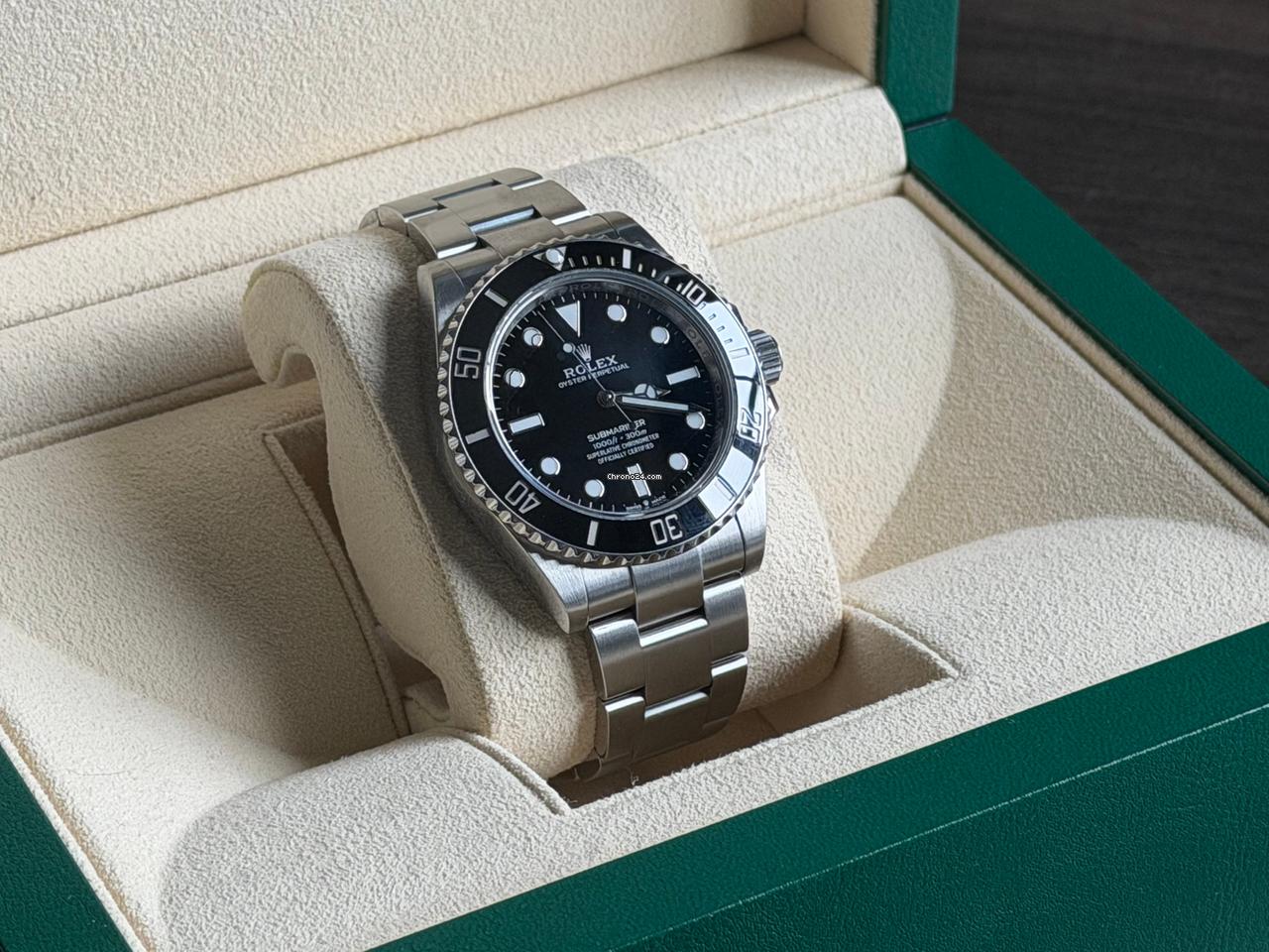 ROLEX SUBMARINER TRENZADO PLATEADO-NEGRO