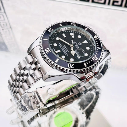 ROLEX SUBMARINER TRENZADO PLATEADO-NEGRO