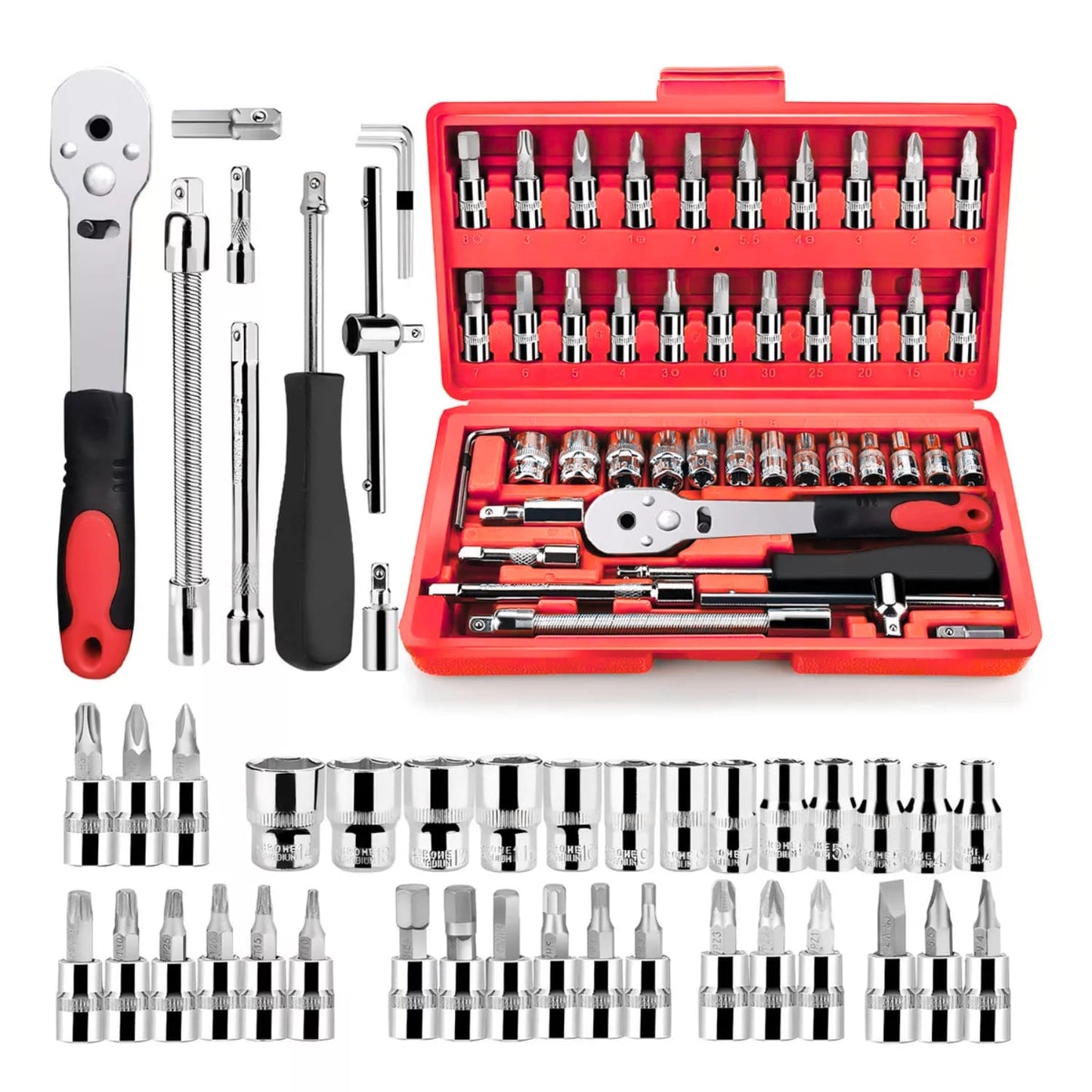 SET DE HERRAMIENTAS 46 LLAVE DE 1/4