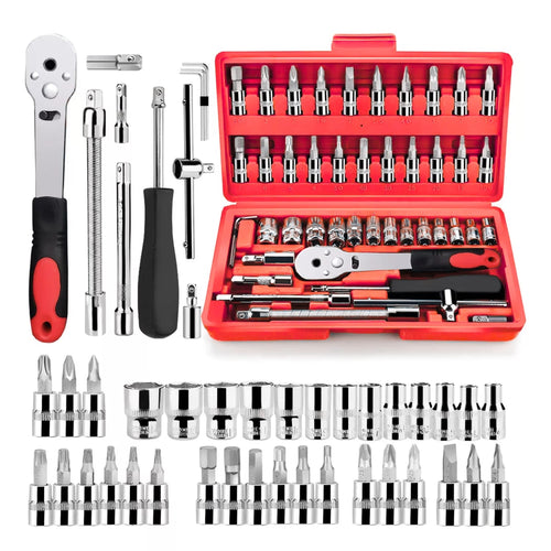 SET DE HERRAMIENTAS 46 LLAVE DE 1/4