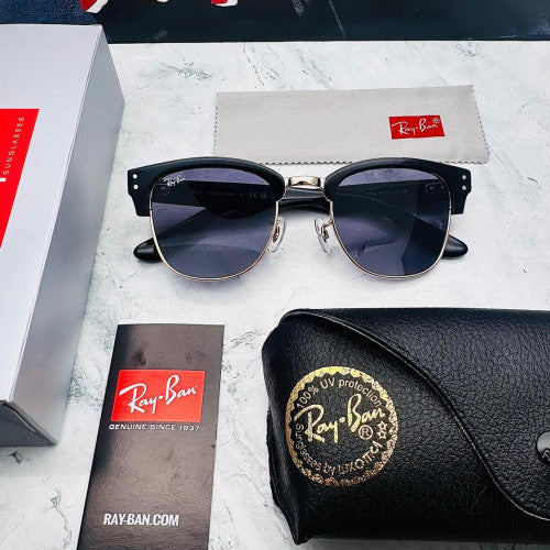 RAYBAN CLUB MASTER NEGRO-DORADO + ESTUCHE TIPO ORIGINAL