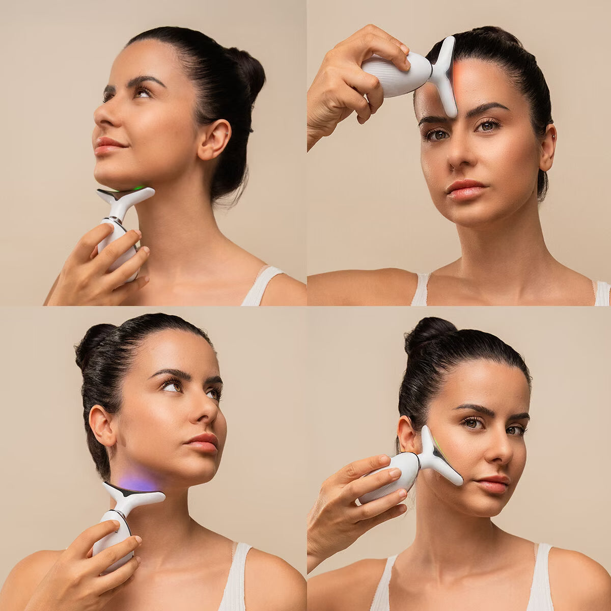 Masajeador Facial de 3 Luces LED