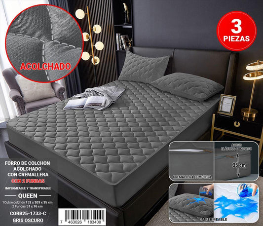 PROTECTOR DE COLCHONES QUEEN 60X74 / A PRUEBA DE AGUA
